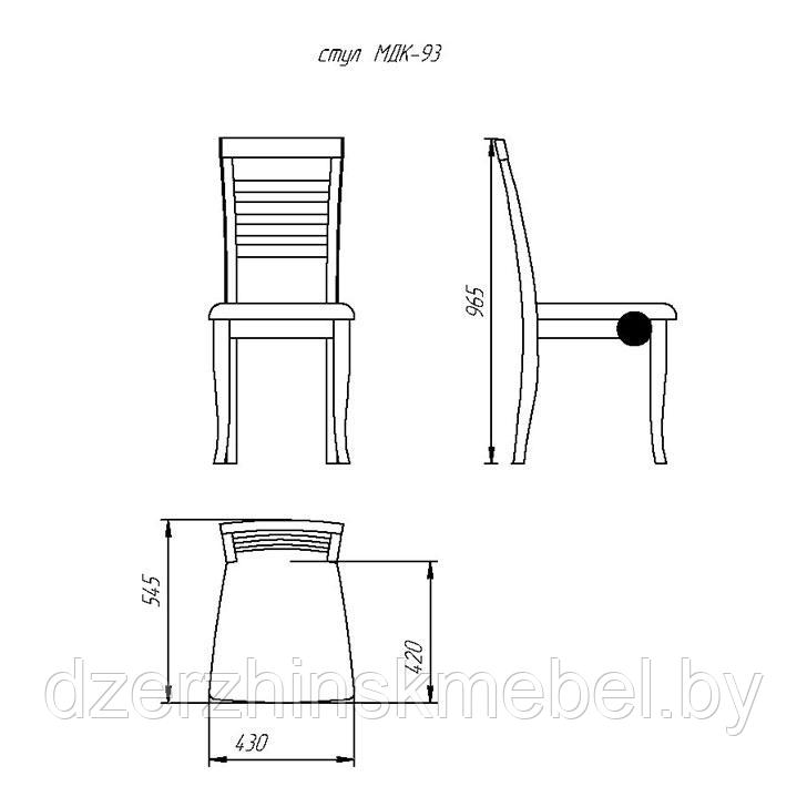 Стул из массива МДК-93. Производитель Ельская МФ. - фото2