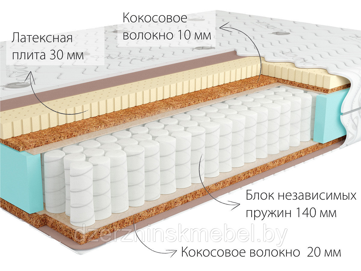 Ортопедический матрас Jamaika -2 Hard 90х200 - фото