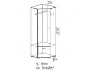 Прихожая Ника Шкаф угловой ШУ701 Ясень Шимо. Россия М - фото2