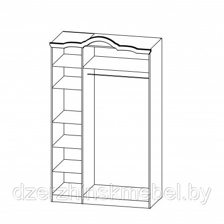 Шкаф для одежды СП-002-13Д2 от спальни 