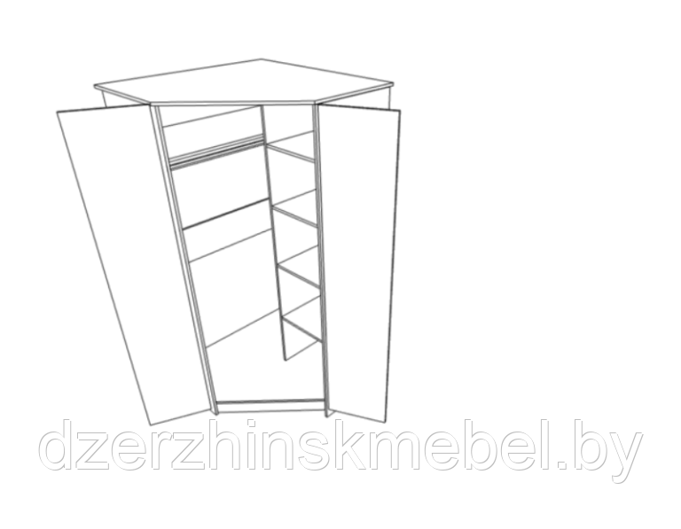 ШКАФ УГЛОВОЙ СН-060.02 ДСП . Производитель ООО 