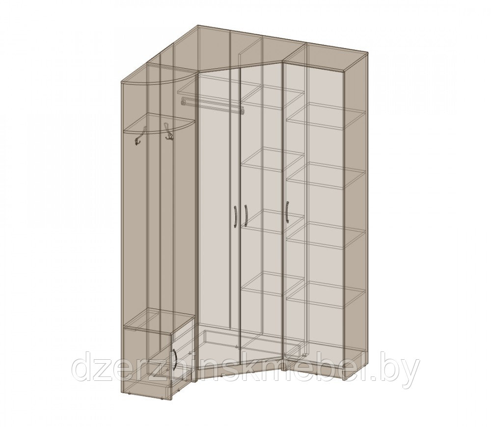 Набор мебели для прихожей Вита-10 Л/П (УГЛОВОЙ) .Производитель Центр мебели Интерлиния - фото2